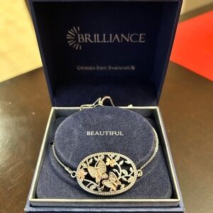 Brilliance Butterfly Bracelet With Swarovski Crystals